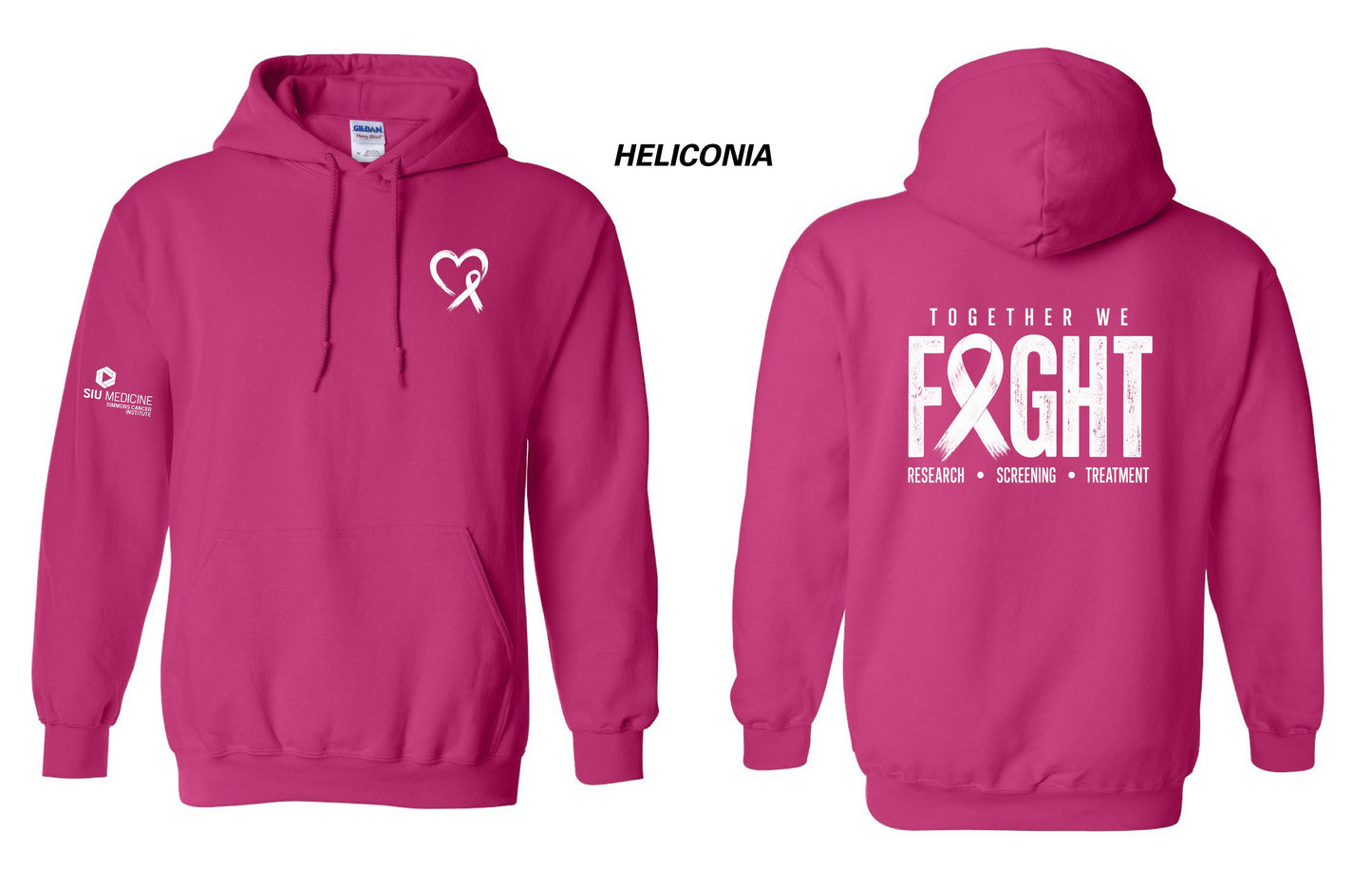 SIU Medicine Simmons Cancer Institute Breast Cancer UNISEX HOODIE (P.18500)
