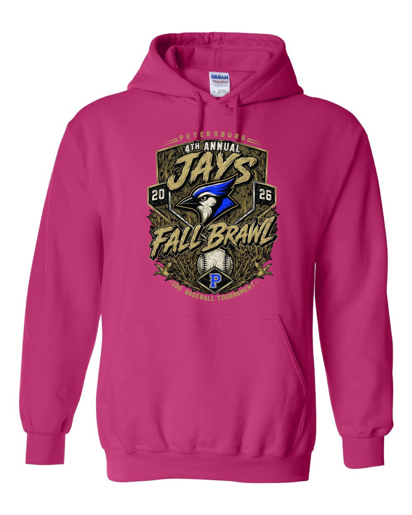 Petersburg Baseball Fall Brawl HOODED SWEATSHIRT (P.18500)