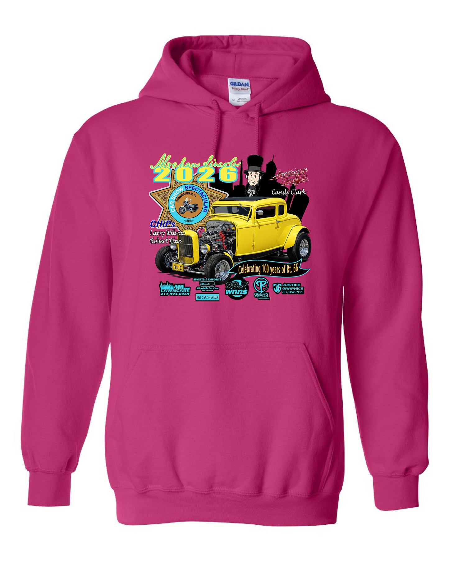 Abe Lincoln Car Show 2026 UNISEX HOODIE (P.18500)