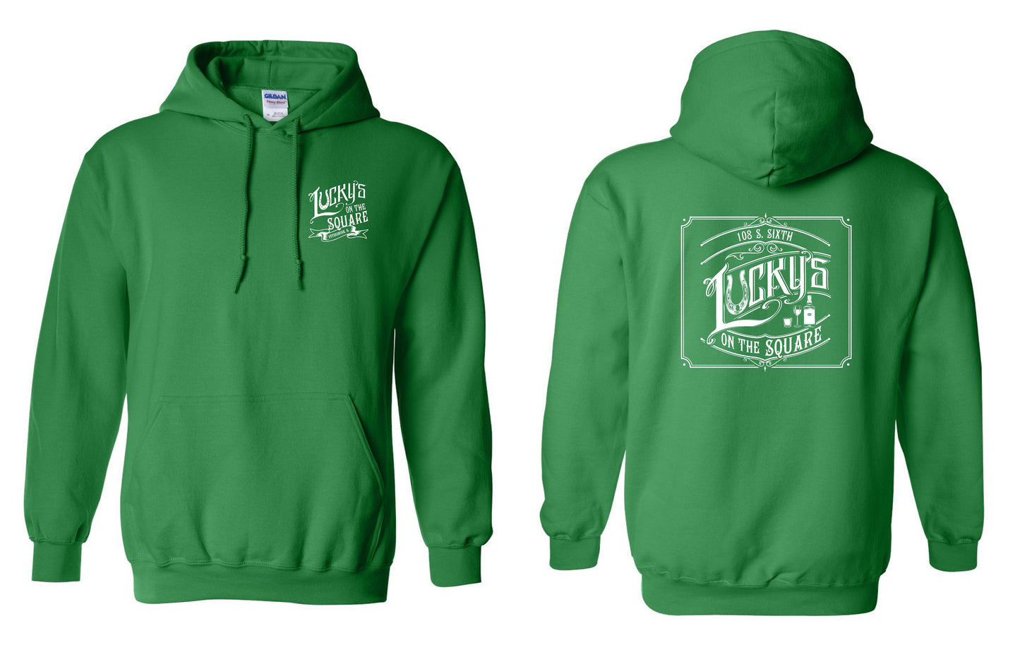 LUCKY'S ON THE SQUARE UNISEX HOODIE (P.18500)