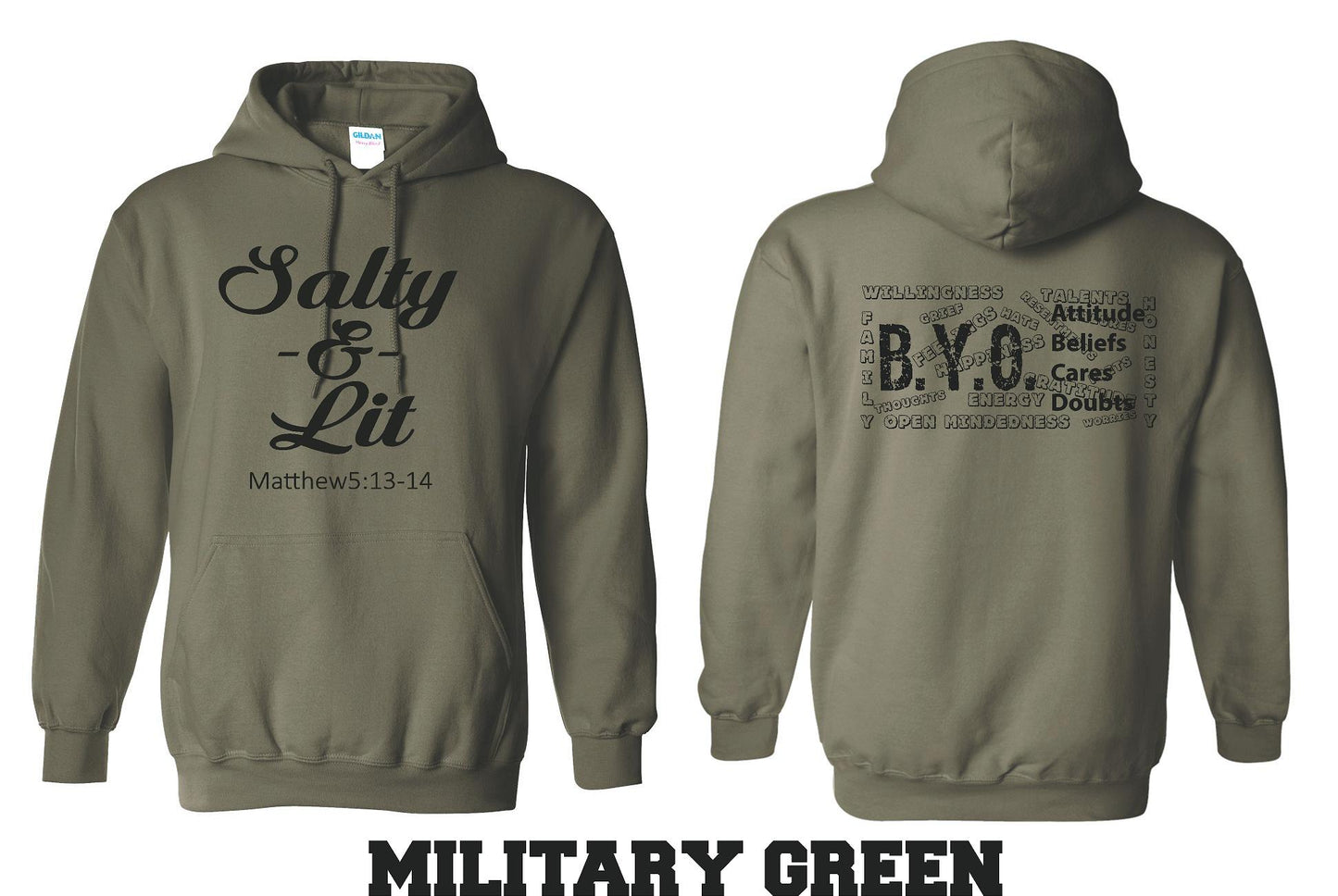 BYO HOODED SWEATSHIRT SALTY & LIT (P.18500)