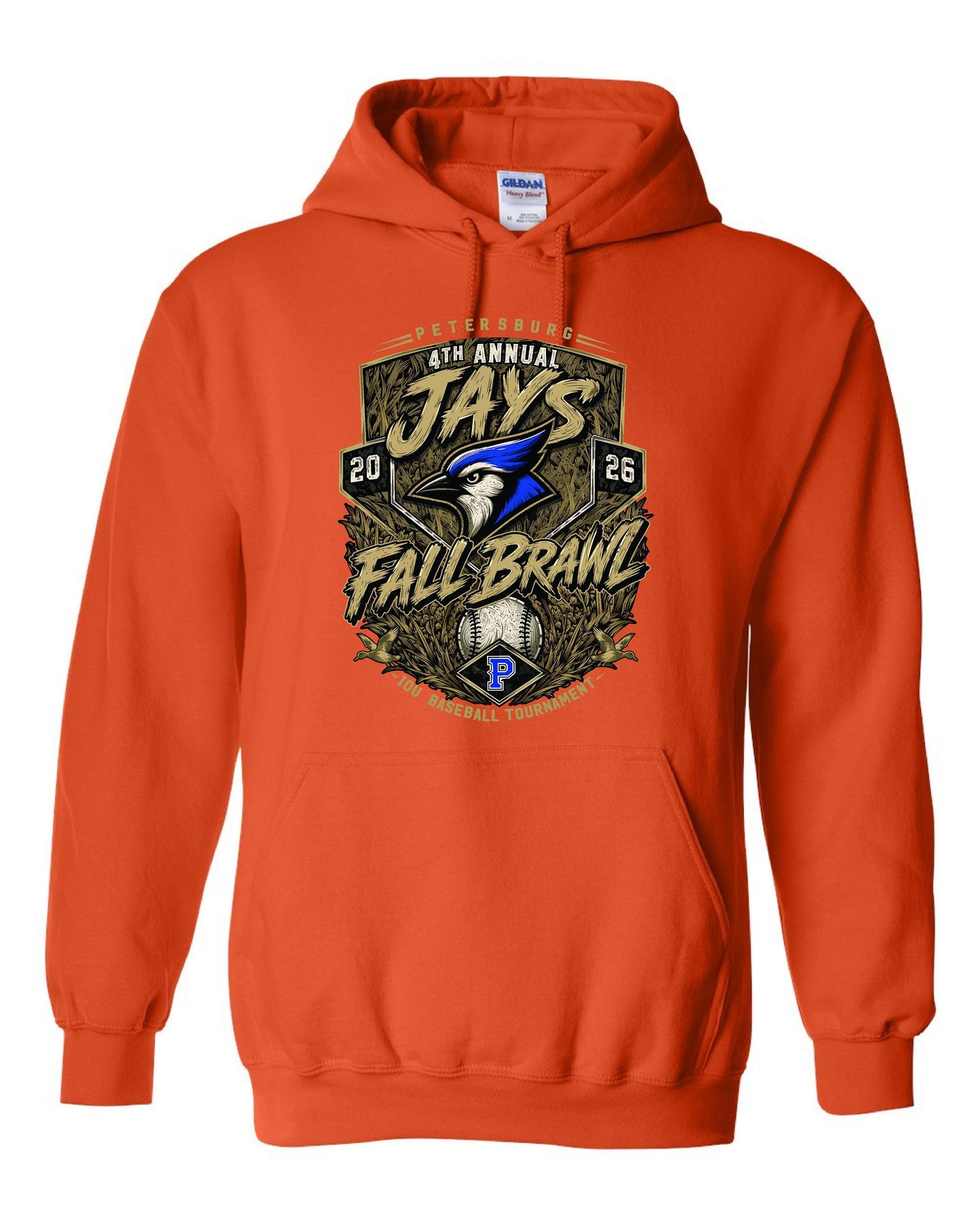 Petersburg Baseball Fall Brawl HOODED SWEATSHIRT (P.18500)