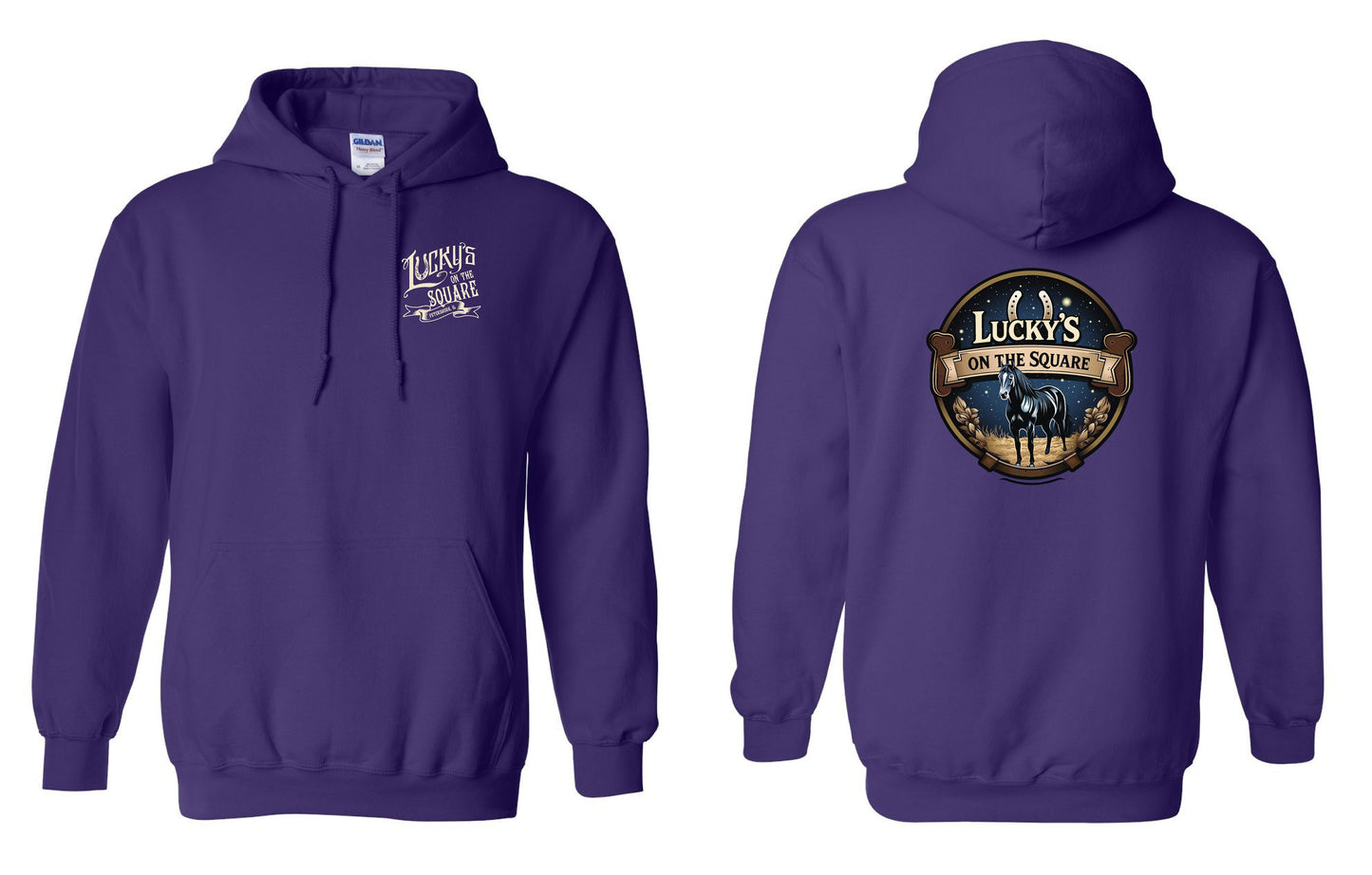 LUCKY'S ON THE SQUARE UNISEX HOODIE (P.18500)
