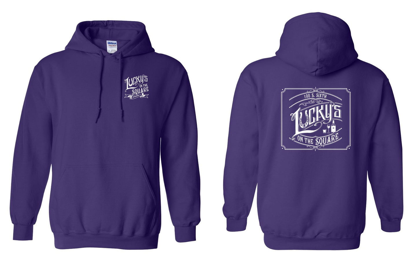 LUCKY'S ON THE SQUARE UNISEX HOODIE (P.18500)