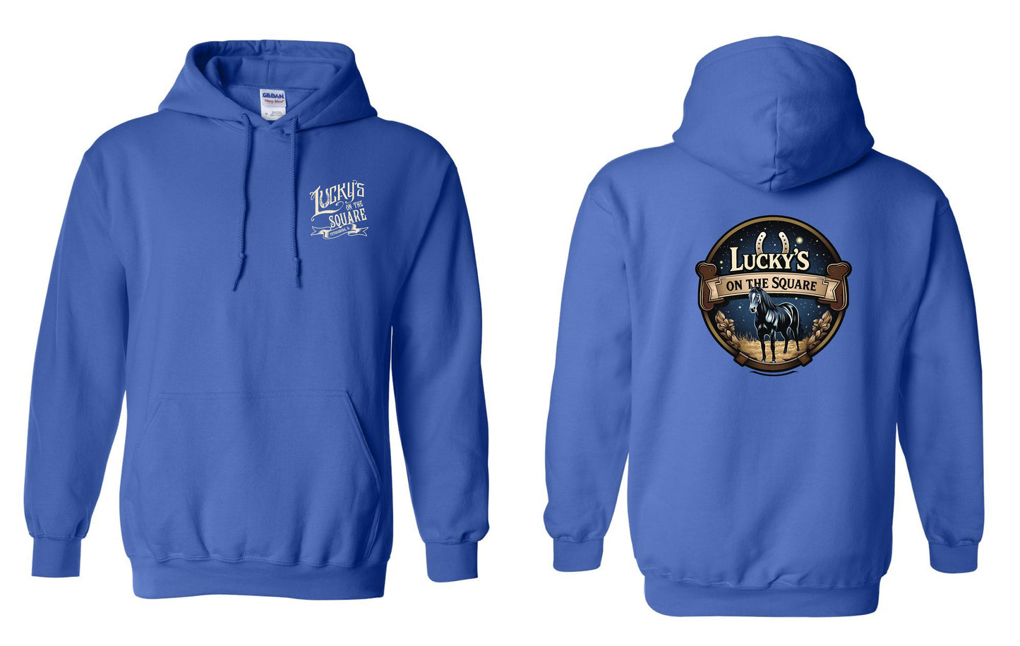 LUCKY'S ON THE SQUARE UNISEX HOODIE (P.18500)