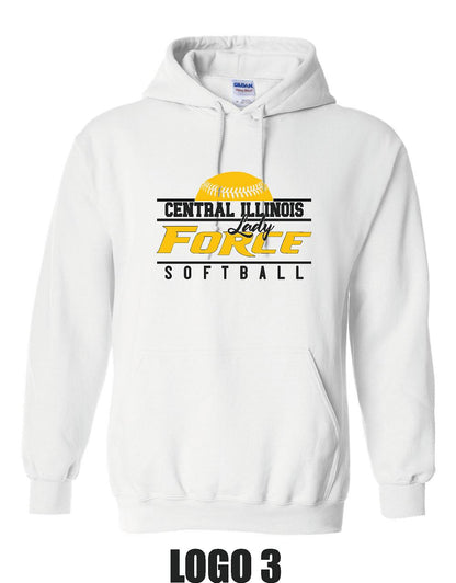 CENTRAL IL LADY FORCE SOFTBALL Hooded Sweatshirt (P.18500/18500B)