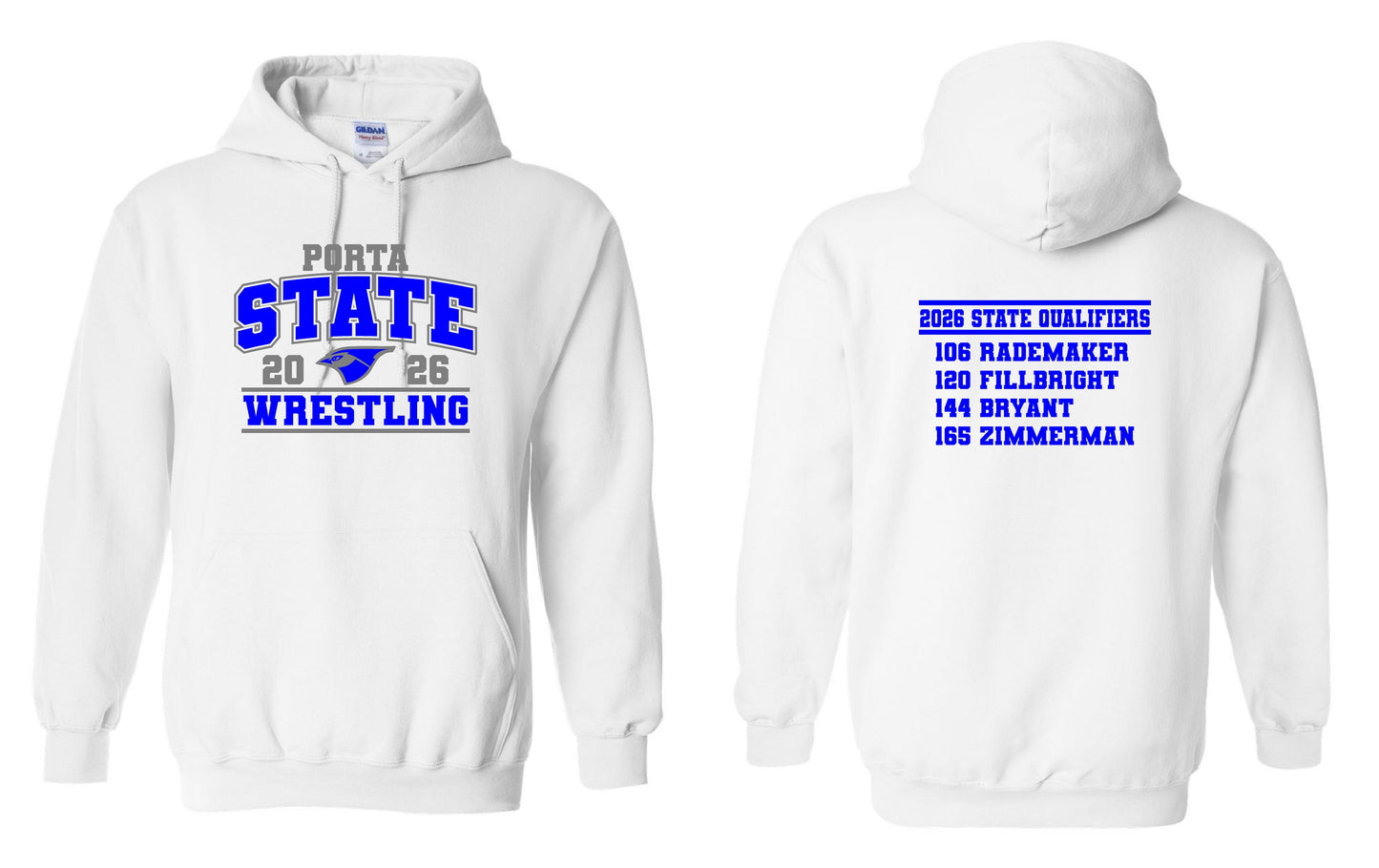 PORTA State Wrestling 2026 Unisex Hoodie (P.18500/18500B)
