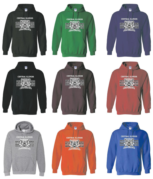 CENTRAL IL BASEBALL CONFERANCE TOURNAMENT HOODED SWEATSHIRT (P.18500)