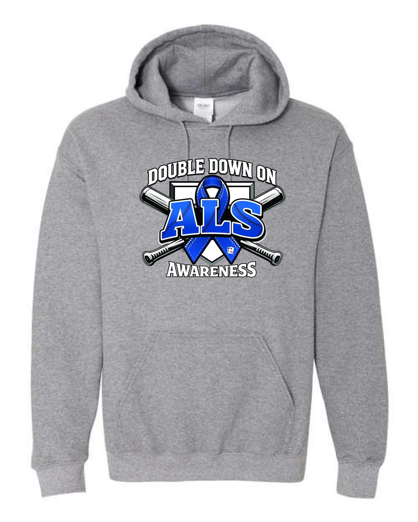 DOUBLE DOWN ON ALS Unisex Hooded Sweatshirt (P.18500/18500B)