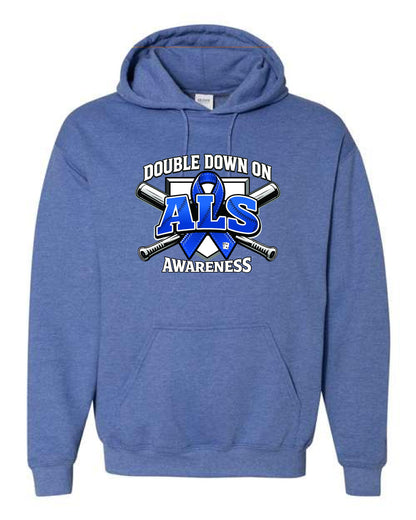 DOUBLE DOWN ON ALS Unisex Hooded Sweatshirt (P.18500/18500B)