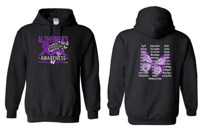 Alzheimer's Disease Awareness Tribute Unisex Gildan Hooded Sweatshirt (P.18500)