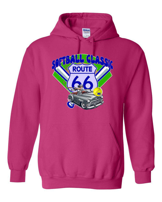 RIOT ROUTE 66 SOFTBALL CLASSIC HOODED SWEATSHIRT (P.18500)