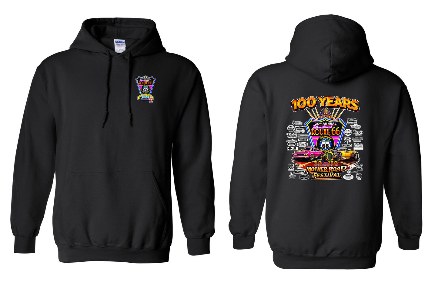 25TH ANNUAL ROUTE 66 MOTHER ROAD FESTIVAL 2026 UNISEX HOODIE (P.18500)