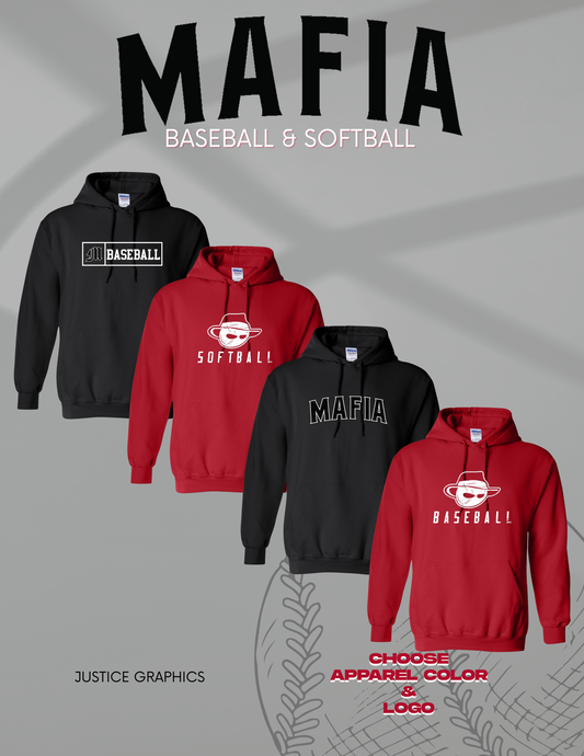 MAFIA BASEBALL/SOFTBALL YOUTH/UNISEX HOODIE (P.18500/18500B)