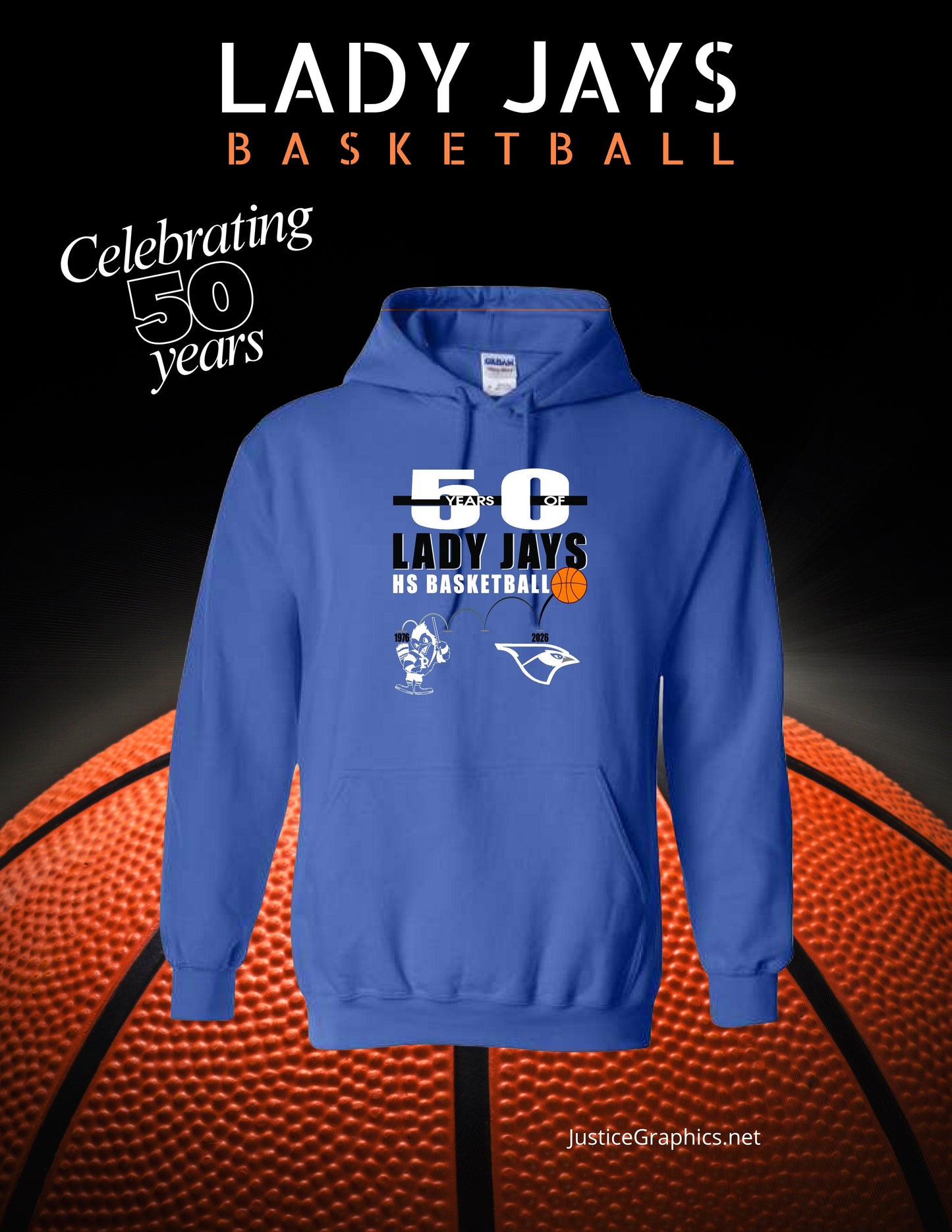 LADY JAYS HS BASKETBALL Unisex Hoodie (P.18500/18500B)