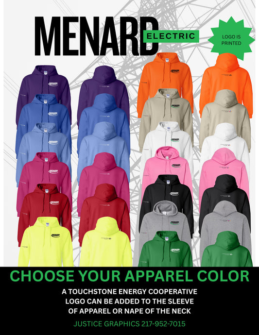 Menard Electric Cooperative Gildan Unisex Hoodie (P.18500)