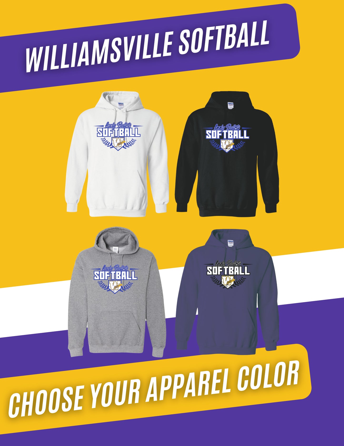 Williamsville Softball Unisex Hoodie (P.18500)