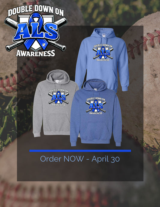 DOUBLE DOWN ON ALS Unisex Hooded Sweatshirt (P.18500/18500B)