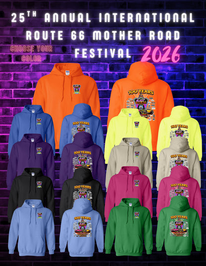 25TH ANNUAL ROUTE 66 MOTHER ROAD FESTIVAL 2026 UNISEX HOODIE (P.18500)