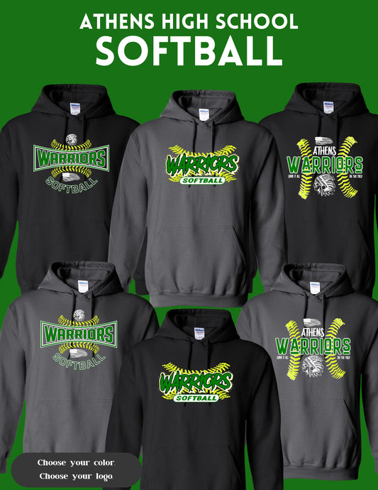 Athens High School Softball Unisex Hoodie (P.18500)