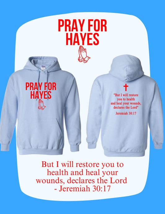 Pray For Hayes Unisex Gildan Hooded Sweatshirt (P.18500)