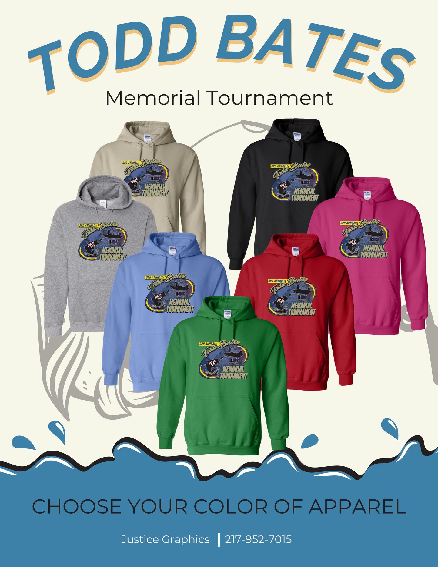 3rd Annual Todd Bates Memorial Tournament Unisex Hoodie (P.18500/18500B)