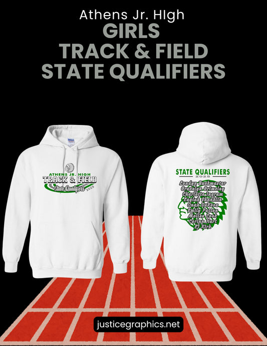 AJHS GIRLS TRACK & FIELD STATE QUALIFIERS UNISEX Hooded Sweatshirt (P.18500/18500B)