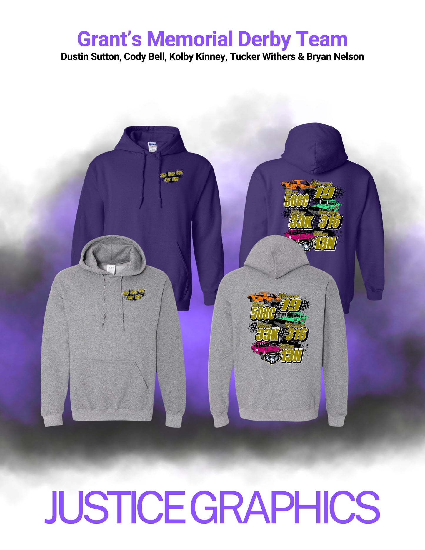 Grant's Memorial Derby Team Hooded Sweatshirt (P.18500)