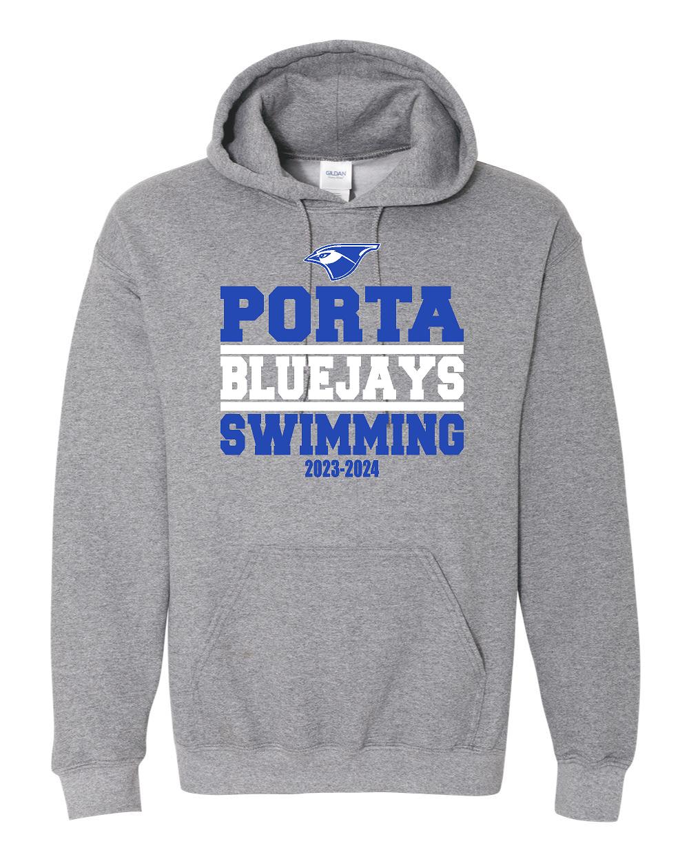 PORTA BLUEJAYS SWIMMING UNISEX HOODED SWEATSHIRT (P.18500)