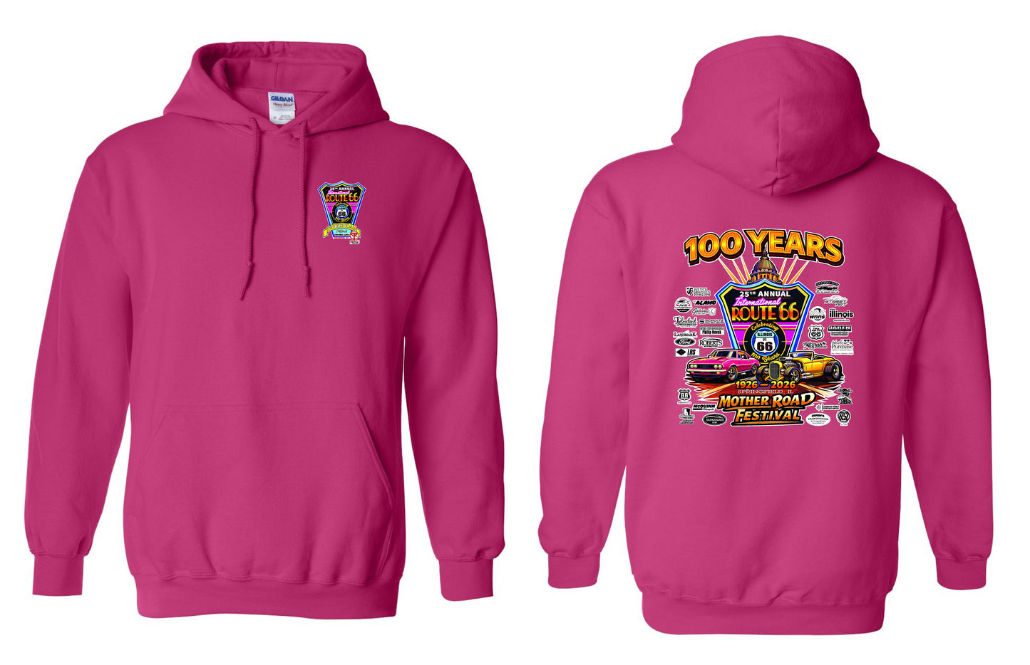 25TH ANNUAL ROUTE 66 MOTHER ROAD FESTIVAL 2026 UNISEX HOODIE (P.18500)