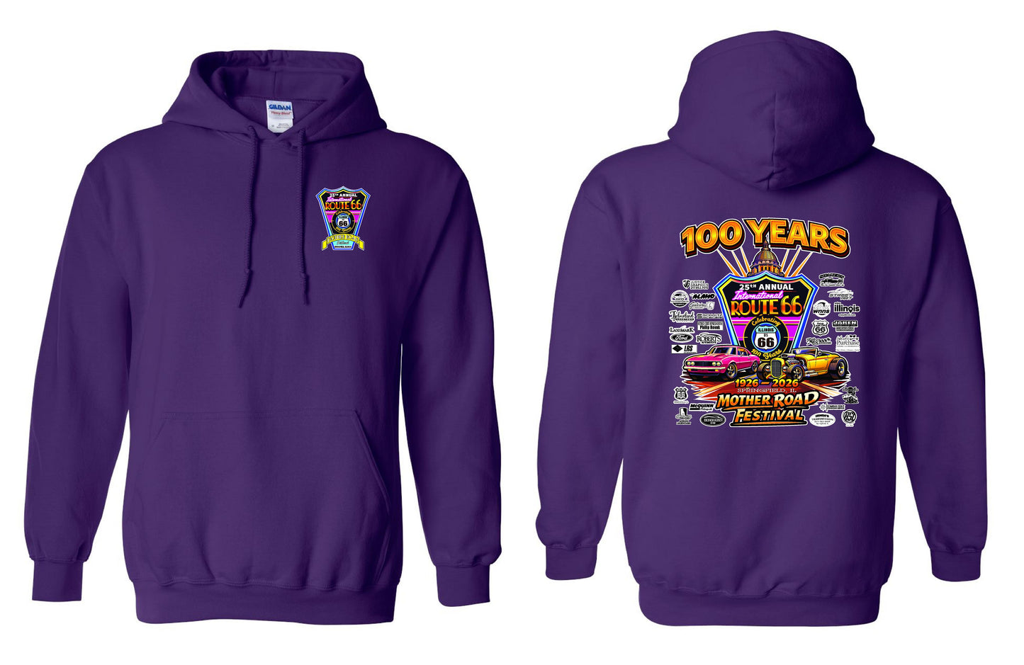 25TH ANNUAL ROUTE 66 MOTHER ROAD FESTIVAL 2026 UNISEX HOODIE (P.18500)