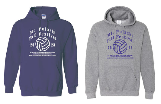 Mt. Pulaski Fall Festival Volleyball Tournament Hooded Sweatshirt (P.18500)