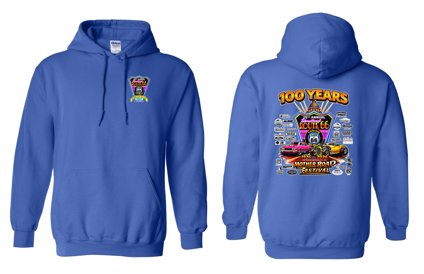 25TH ANNUAL ROUTE 66 MOTHER ROAD FESTIVAL 2026 UNISEX HOODIE (P.18500)