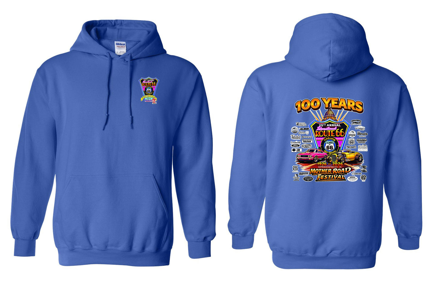 25TH ANNUAL ROUTE 66 MOTHER ROAD FESTIVAL 2026 UNISEX HOODIE (P.18500)
