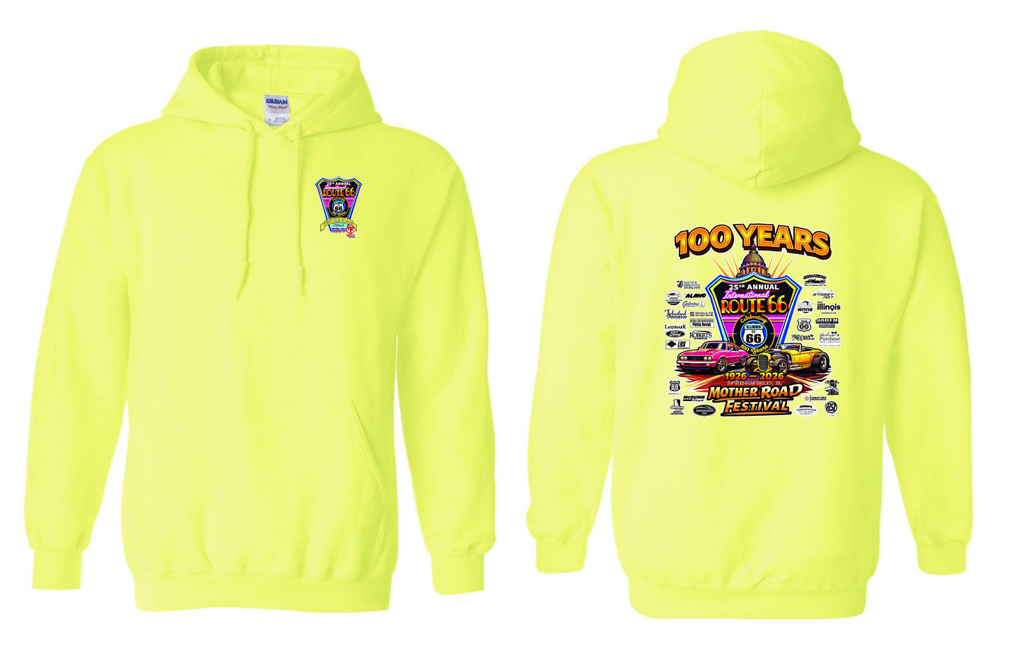 25TH ANNUAL ROUTE 66 MOTHER ROAD FESTIVAL 2026 UNISEX HOODIE (P.18500)