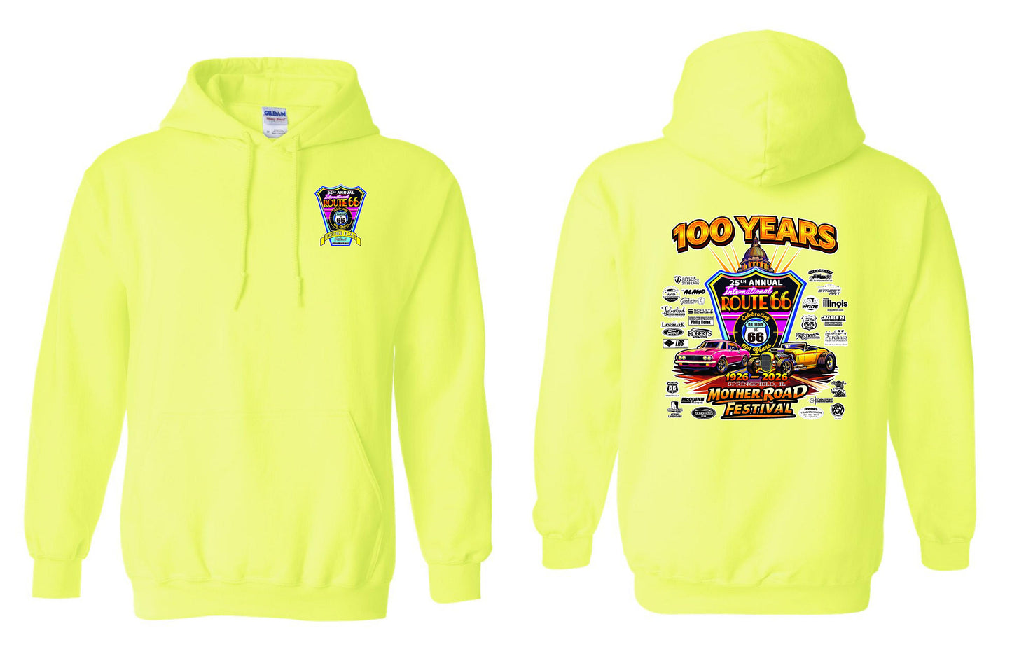 25TH ANNUAL ROUTE 66 MOTHER ROAD FESTIVAL 2026 UNISEX HOODIE (P.18500)