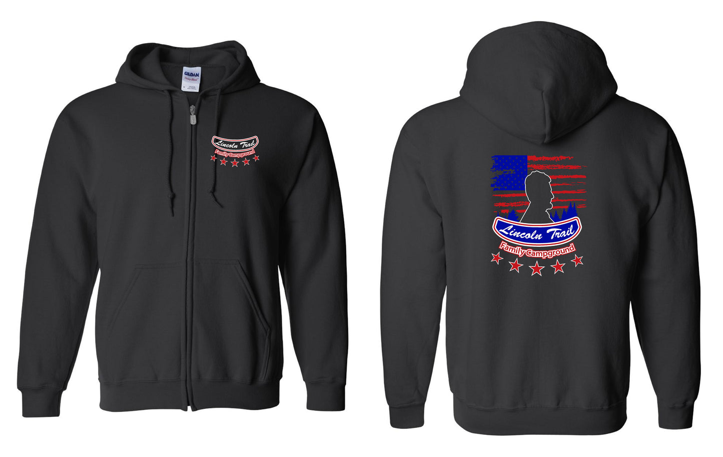 Lincoln Trail Family Campground Unisex Full Zip Hooded Sweatshirt (P.18600)