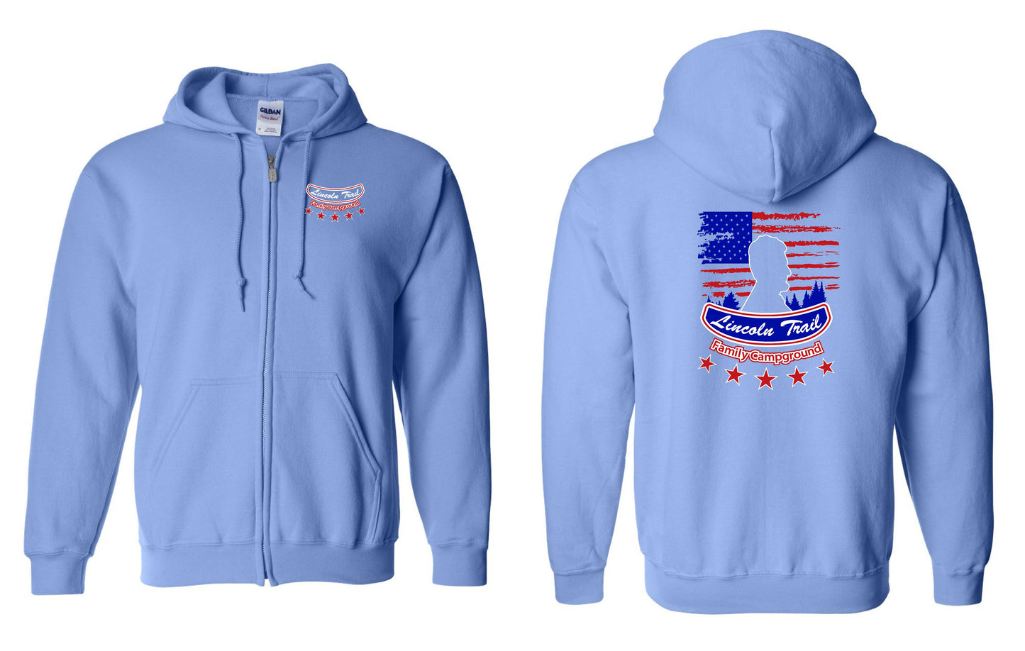 Lincoln Trail Family Campground Unisex Full Zip Hooded Sweatshirt (P.18600)