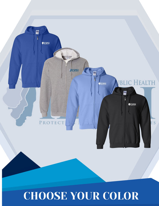 IDPH Unisex Full Zip Hooded Sweatshirt (E.18600)