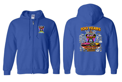 25TH ANNUAL ROUTE 66 MOTHER ROAD FESTIVAL 2026 UNISEX FULL ZIP HOODED SWEATSHIRT (P.18600)