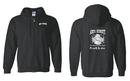 ABE'S HIDEOUT UNISEX FULL ZIP HOODED SWEATSHIRT (18600)