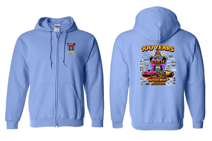 25TH ANNUAL ROUTE 66 MOTHER ROAD FESTIVAL 2026 UNISEX FULL ZIP HOODED SWEATSHIRT (P.18600)