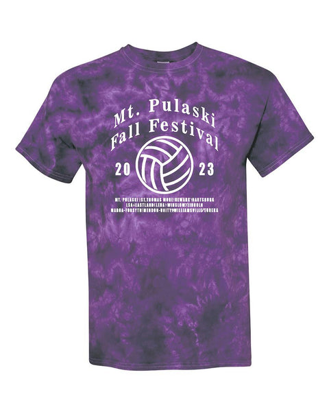 Mt. Pulaski Fall Festival Volleyball Tournament Tie Dye T-Shirt (P.200CR)