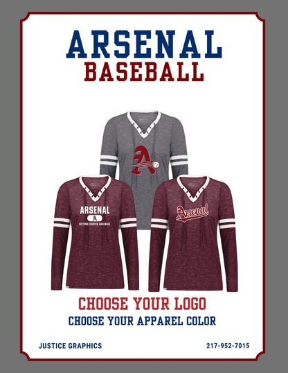 Arsenal Baseball Ladies Monterey Long Sleeve Tee (P.223246)