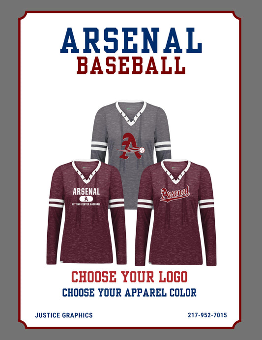 Arsenal Baseball Ladies Monterey Long Sleeve Tee (P.223246)