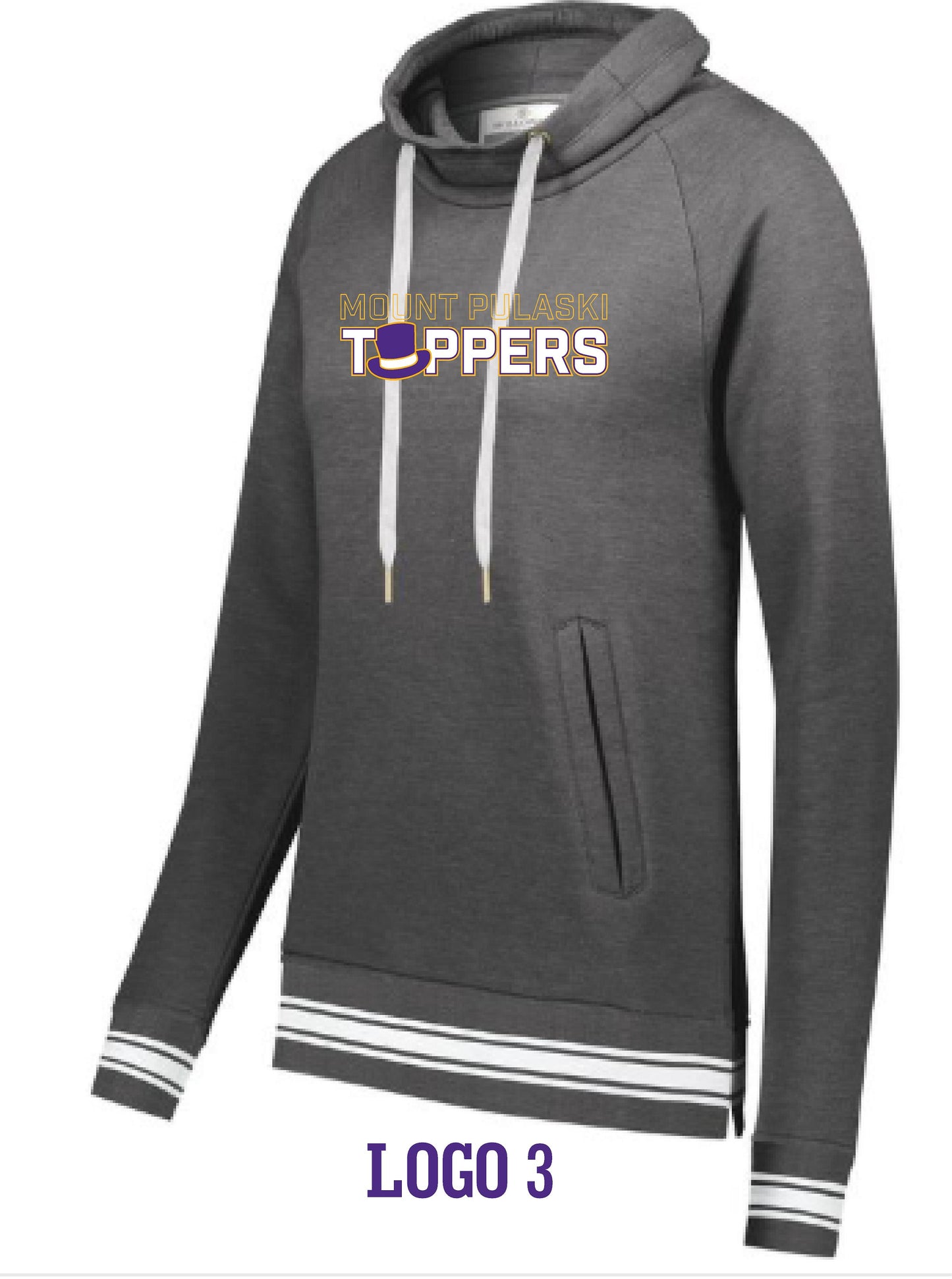 Mount Pulaski Toppers Ladies All-American Funnel Neck Pullover (P.229763)