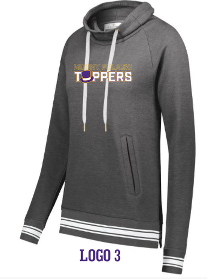 Mount Pulaski Toppers Ladies All-American Funnel Neck Pullover (P.229763)