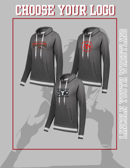 Lincoln Youth Wrestling Ladies All-American Funnel Neck Pullover (P.229763)