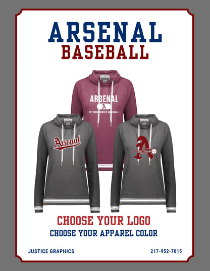 Arsenal Baseball Ladies All-American Funnel Neck Pullover (P.229763)