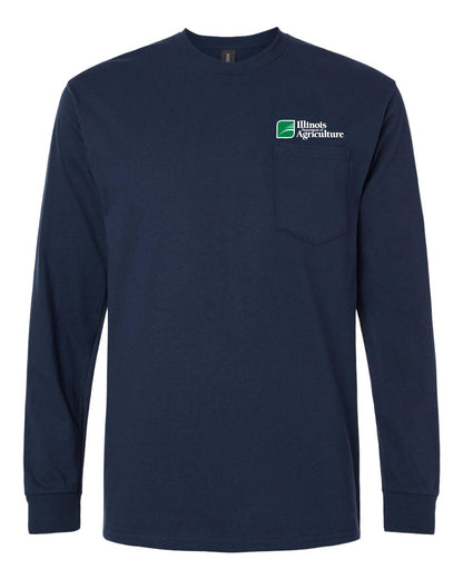 Illinois Department of Agriculture SALE Long Sleeve Pocket T-Shirt (P.2410)